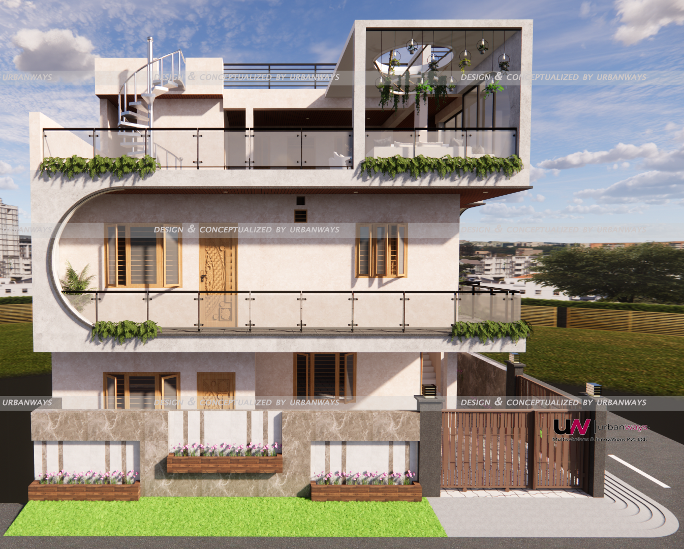 Modern luxury villa exterior