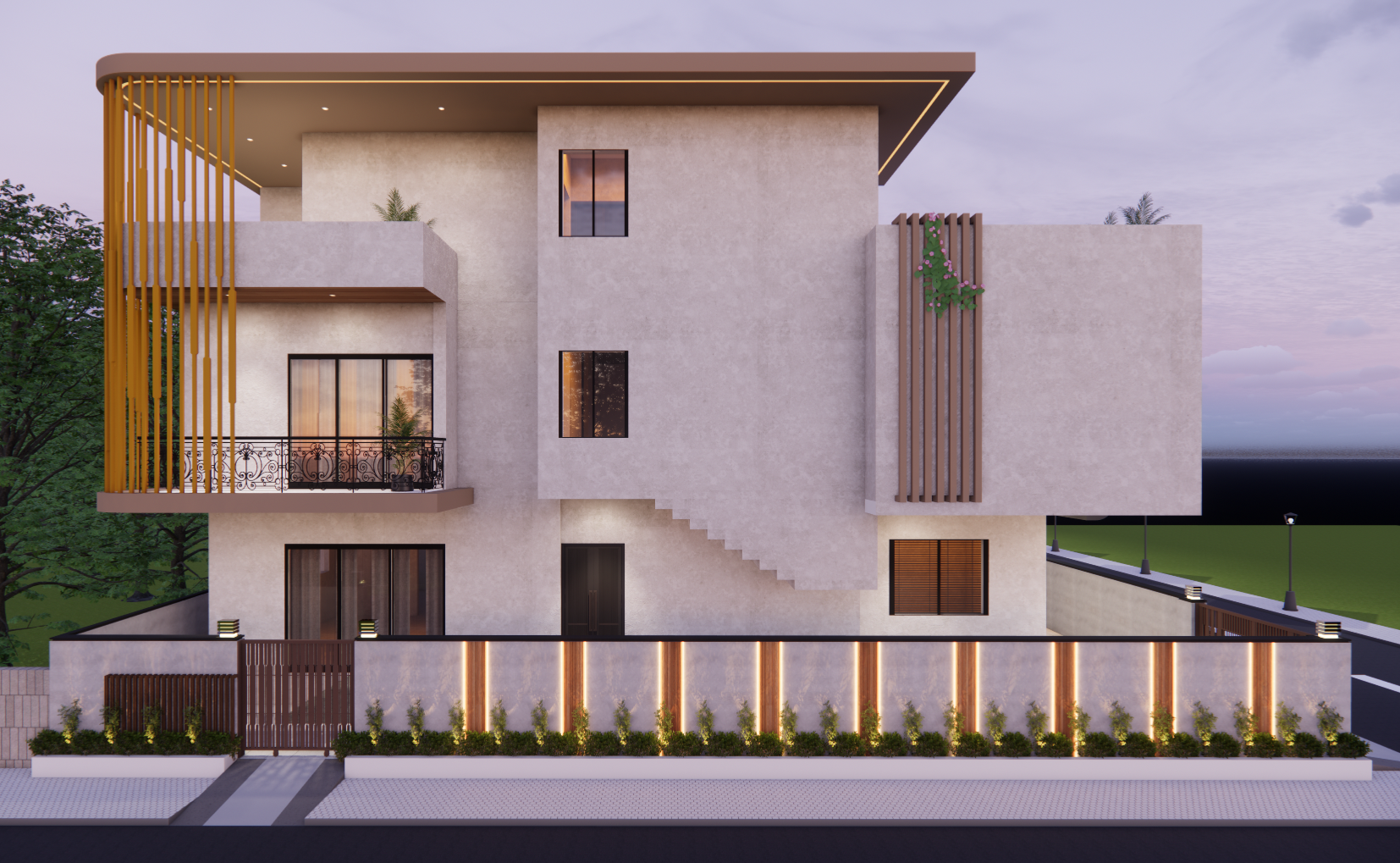 Modern luxury villa exterior